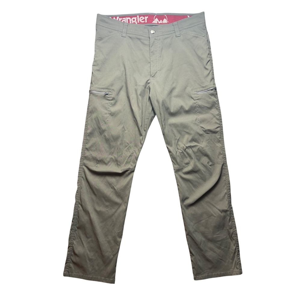 Wrangler All Terrain Gear Mens 36x30 Pants Gray Nylon Spandex Outdoor Straight